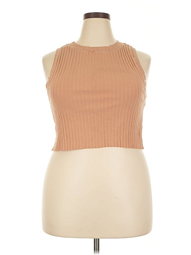 Pre-owned Aerie Sweater Vest In Tan