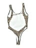 Unbranded Animal Print Gold One Piece Swimsuit Size S - photo 2
