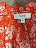 VOY 100% Polyester Red Short Sleeve Blouse Size M - photo 7