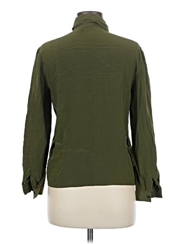 LINDA HUTTON Long Sleeve Silk Top (view 2)
