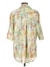 Westbound Floral Green 3/4 Sleeve Button-Down Shirt Size L - photo 2