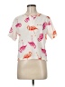 FancyQube Print Ivory Short Sleeve Blouse Size M - photo 1
