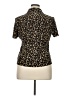 Halston Animal Print Gold Short Sleeve Blouse Size 14 - photo 2