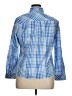 Appleseeds 100% Cotton Checkered-gingham Blue Long Sleeve Button-Down Shirt Size 16 (petite) - photo 2