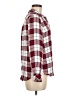 Korye 100% Rayon Plaid Burgundy Long Sleeve Button-Down Shirt Size M - photo 4