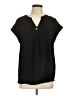 Assorted Brands 100% Polyester Black Short Sleeve Henley Size L - photo 1