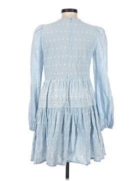 chinese dress ladies byTiMo Linen Embroidered Ruffle Dress White
