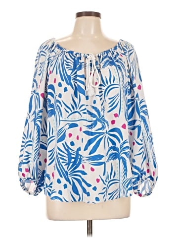 Carlisle 3/4 Sleeve Silk Top (view 1)