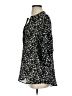 Larsen Gray 100% Polyester Black 3/4 Sleeve Blouse Size S - photo 5
