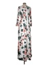 Unbranded Floral Gray White Casual Dress Size XXS (estimated) - photo 2
