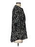 Larsen Gray 100% Polyester Black 3/4 Sleeve Blouse Size S - photo 4