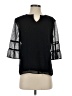 Investments Black 3/4 Sleeve Blouse Size S (petite) - photo 1