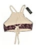 Tavik Floral Burgundy Ivory Swimsuit Top Size S - photo 2