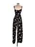L'Atiste by Amy 100% Polyester Floral Black Jumpsuit Size S - photo 2