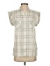 UNTUCKit Plaid Ivory Sleeveless Button-Down Shirt Size 4 - photo 1