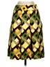 Carlisle 100% Silk Argyle Graphic Green Silk Skirt Size 0 - photo 1