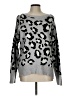 Como Vintage Animal Print Silver Pullover Sweater Size L - photo 1