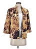 Coldwater Creek 100% Cotton Print Gold Blazer Size 4 - photo 1