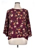 Papermoon 100% Polyester Burgundy 3/4 Sleeve Blouse Size XL - photo 1