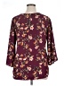Papermoon 100% Polyester Burgundy 3/4 Sleeve Blouse Size XL - photo 2