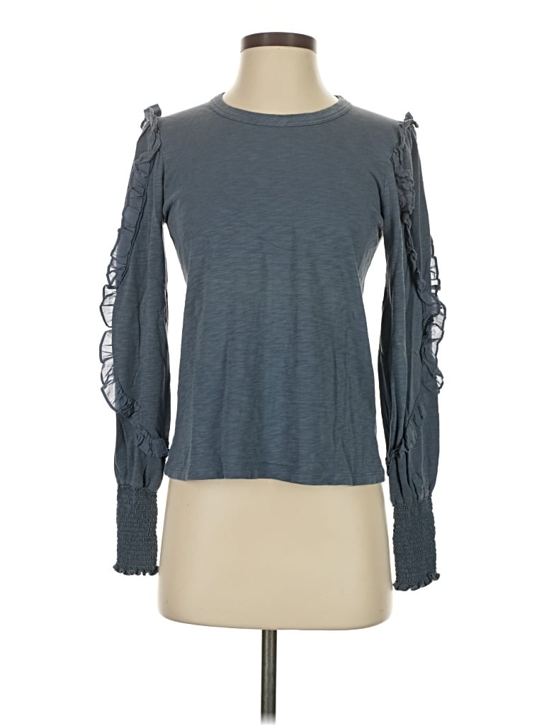 Pre-owned Veronica Beard Jeans Long Sleeve Top In Gray