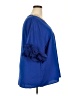 Shein Curve 100% Polyester Blue 3/4 Sleeve Blouse Size 20 Plus (4) - photo 4