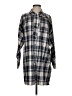 ATM 100% Cotton Plaid Blue Long Sleeve Button-Down Shirt Size S - photo 1