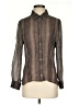 AS by DF 100% Viscose Animal Print Brown Long Sleeve Blouse Size XS - photo 1