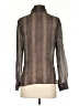 AS by DF 100% Viscose Animal Print Brown Long Sleeve Blouse Size XS - photo 2