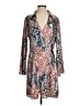 Unbranded 100% Polyester Print Brown Casual Dress Size S (estimated) - photo 1
