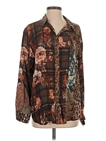 Johnny Was Long Sleeve Silk Top (view 1)