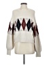 HEATHER Argyle Ivory Pullover Sweater Size S - photo 1