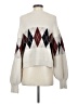 HEATHER Argyle Ivory Pullover Sweater Size S - photo 2