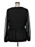 Estelle 100% Polyester Black Long Sleeve Blouse Size 1X - photo 2