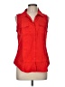 Cato Red Sleeveless Button-Down Shirt Size M - photo 1
