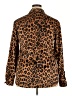 Crazy Train Animal Print Brown Long Sleeve Button-Down Shirt Size 2X - photo 2