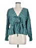 Unbranded Teal Long Sleeve Blouse Size M (estimated) - photo 1