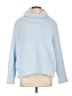 Dolcezza 100% Polyester Blue Turtleneck Sweater Size L - photo 1