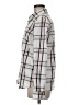 Splendid 100% Cotton Plaid Ivory Long Sleeve Button-Down Shirt Size M - photo 5