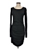 Express Solid Gray Casual Dress Size M - photo 1