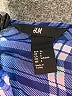 H&M 100% Rayon Blue 3/4 Sleeve Blouse Size 6 - photo 7