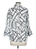 JM Collection Print Silver 3/4 Sleeve Blouse Size 6 - photo 2