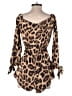 Akaiv 100% Polyester Animal Print Brown Romper Size S - photo 2