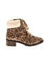 Lucky Brand Animal Print Brown Ankle Boots Size 8 - photo 1