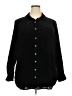 Talbots Solid Black Long Sleeve Button-Down Shirt Size 18-20 (2X) - photo 1