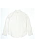 Unbranded 100% Cotton Solid Ivory Long Sleeve Button-Down Shirt Size 12 - photo 1