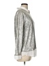 Kim & Cami Metallic Silver Long Sleeve Blouse Size L - photo 4