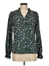 Shein 100% Polyester Print Green Long Sleeve Blouse Size M - photo 1