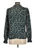 Shein 100% Polyester Print Green Long Sleeve Blouse Size M - photo 2