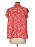 VOY 100% Polyester Red Short Sleeve Blouse Size M - photo 2